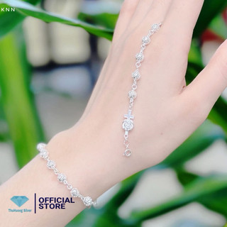  Lắc tay nữ THJ - Lắc tay công giáo  lắc mân côi hoa hồng chuẩn bạc ta- THU HUONG SILVER 