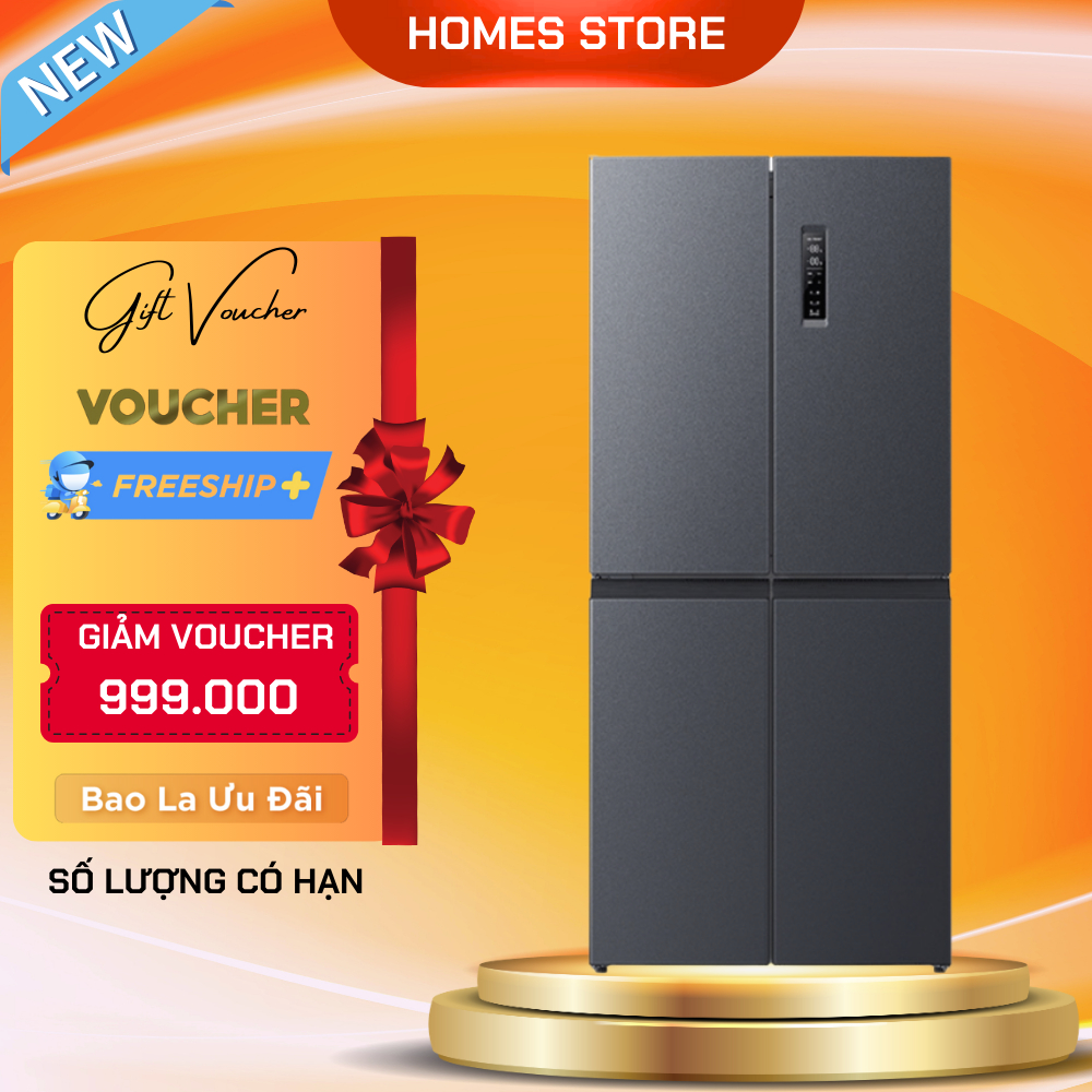 [Kho HN] Tủ Lạnh Mijia 4 Cánh 430L | Mijia 501L Ngăn Đông Mềm, Ion Bạc Giúp Khử Mùi, Kháng Khuẩn 99.