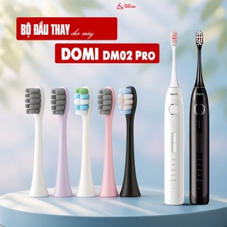 Cho máy Domi DM02 Pro, Set 2 đầu bàn chải đánh răng điện giảm mảng bám, làm trắng Minh House