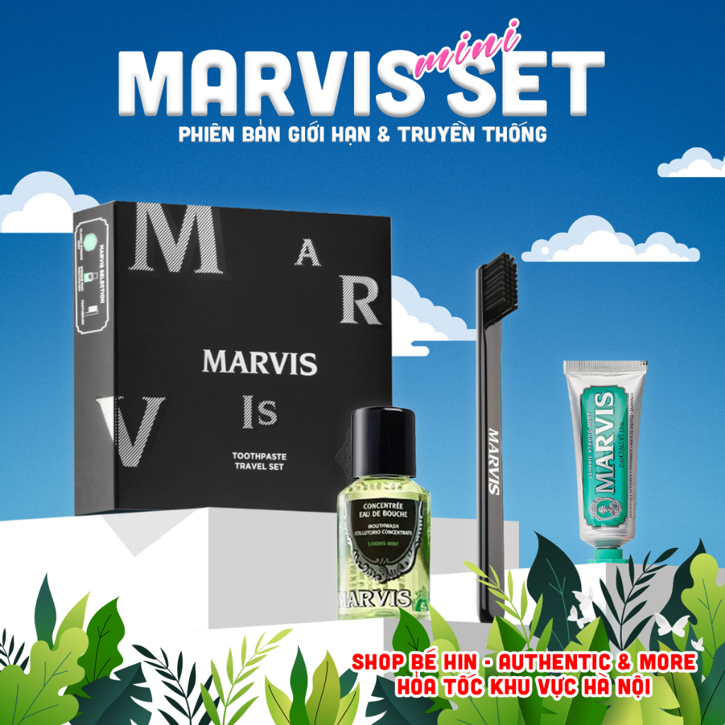 Kem đánh răng cao cấp Marvis Mini Set 25ml phiên bản giới hạn và truyền thống - Hàng nhập Châu Âu