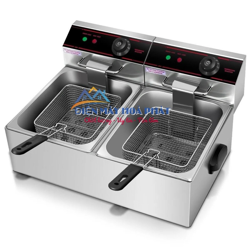 Bếp chiên nhúng điện đôi Eton cao cấp