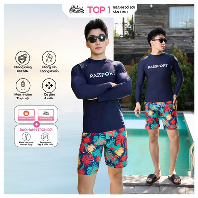 Quần bơi Nam BIKINI PASSPORT kiểu Quần bơi nam dạng dài - Cam - BS379_OR