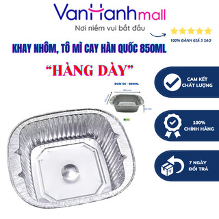 Set 1 Thùng 500 Khay nhôm, Tô Mì Cay Hàn Quốc BON S6 850ml dùng đựng thực phẩm nấu mì - BH 6 THÁNG