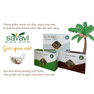   Hoả tốc  Kẹo Dừa Không Dùng Đường Cocofarm - Hộp 400g  Vị Nguyên Bản Lá Dứa Cafe  - Hộp 1kg  Ngũ Vị  