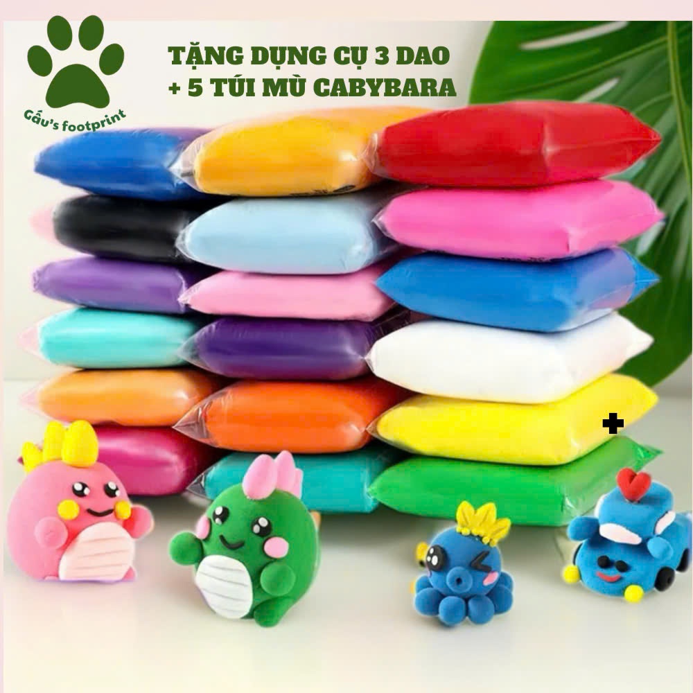 [QÙA TẶNG KHỦNG] Đất Nặn An Toàn Cho Bé 12 Màu Tự Khô Kèm Dụng Cụ, Bộ Đất Nặn An Toàn Cho Bé Vui Chơ