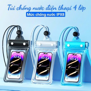 Túi chống nước điện thoại 4 lớp IPX8 – Dùng đi biển, bơi lội, du lịch – Cảm ứng mượt, an toàn khi đi bơi