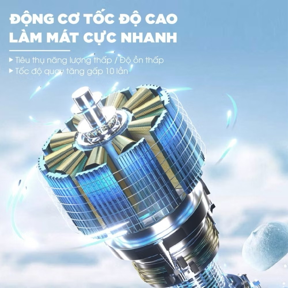 Quạt Sò Lạnh Cầm Tay Pin 4000mAh K81 100 Cấp Độ Gió  Làm Mát Mạnh Mẽ  Tích Hợp Đèn Pin Tiện Lợi | BigBuy360 - bigbuy360.vn