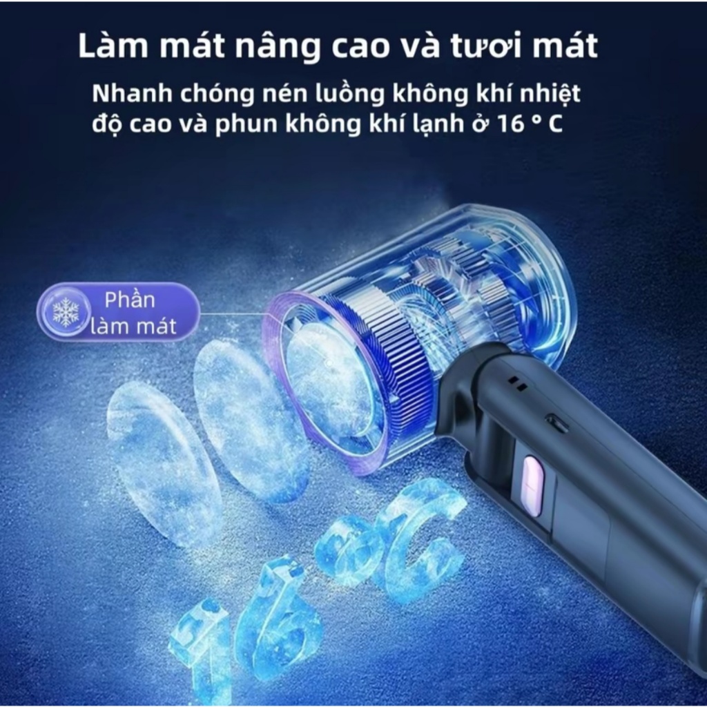 Quạt Sò Lạnh Cầm Tay Pin 4000mAh K81 100 Cấp Độ Gió  Làm Mát Mạnh Mẽ  Tích Hợp Đèn Pin Tiện Lợi | BigBuy360 - bigbuy360.vn