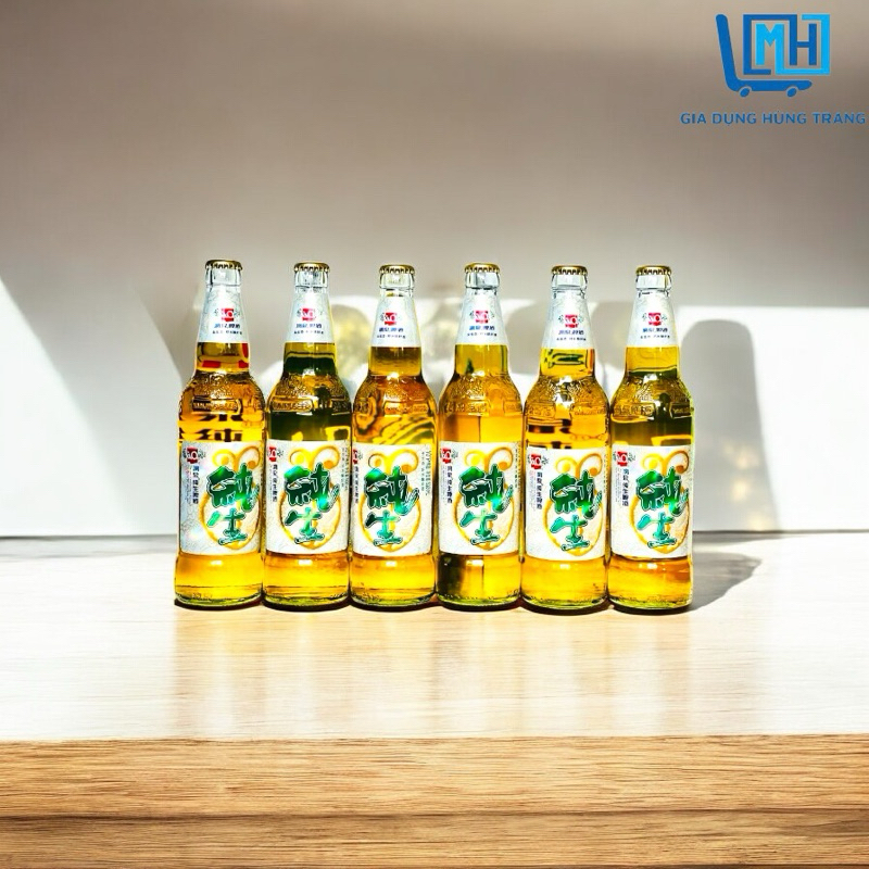 Thùng 12 chai  bia liquan vàng tem ánh bạc ( Cao cấp )
