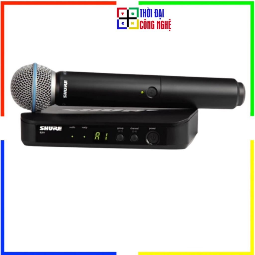 Shure BLX24A-B58 (H8E) gồm bộ thu không dây BLX4 và bộ phát cầm tay BLX2 có micrô Beta 58A . Bảo hàn
