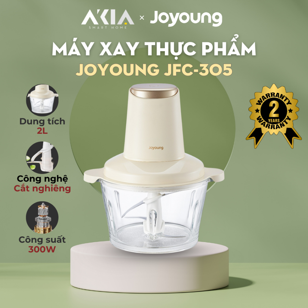 Máy xay thực phẩm đa năng Joyoung JFC-305 - Dung tích 2L, Công suất 300W, Công nghệ cắt nghiêng