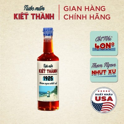 01 Chai Nước mắm Kiết Thành Thơm Ngon Nhứt Xứ 500ml Cốt Nhỉ 40 Độ Đam Nguyên Chất - Nước Mắm Tĩn