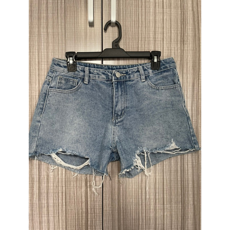 Quần sort nữa size L, quần đùi rách kiểu, quần đùi nữ