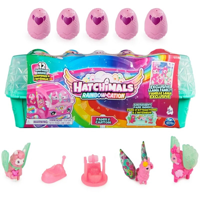 Vĩ trứng Hatchimals Rainbow Cation LLama Family