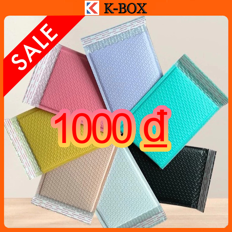 combo 50💕 Túi Gói Hàng Niêm Phong , Túi Bóng Khí Chống Sốc màu HỒNG, TRẮNG,BE ,TÍm Đủ Size