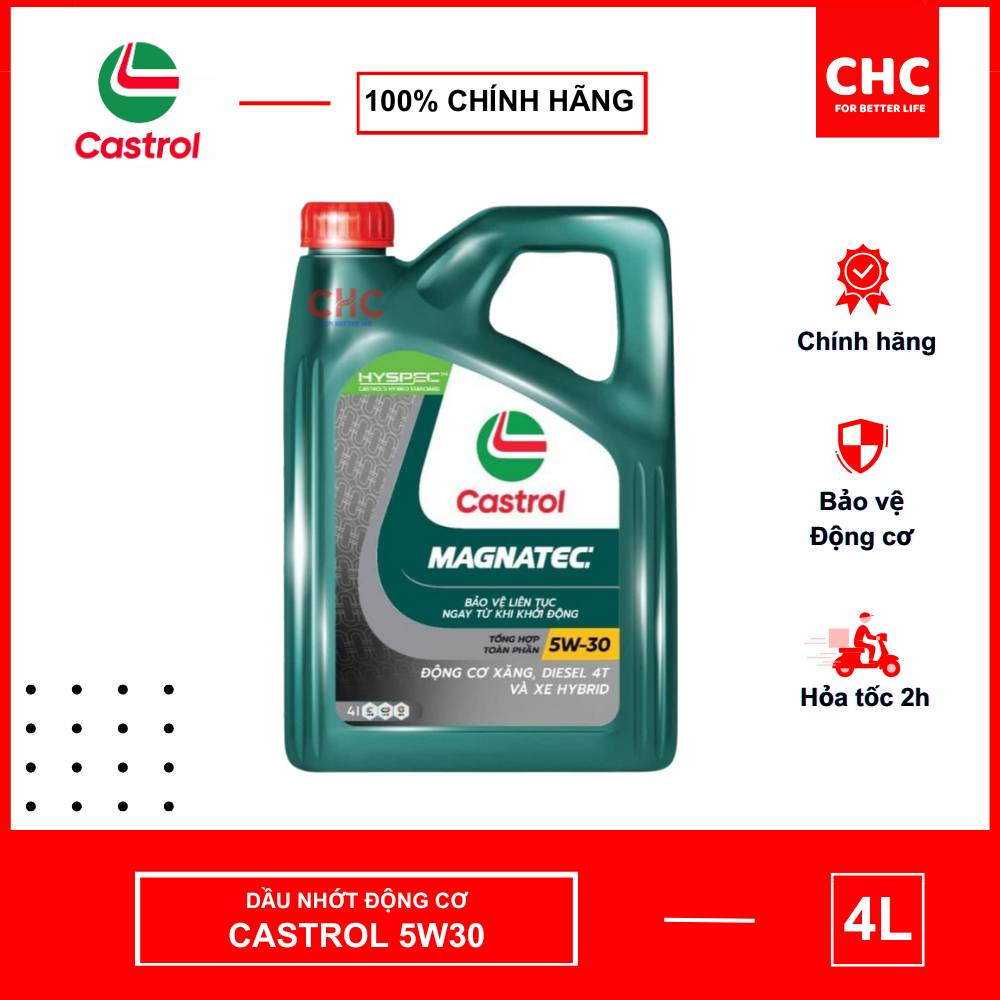 Dầu nhớt xe ôtô CASTROL Magnatec 5W30 4 Lít (Chính hãng)