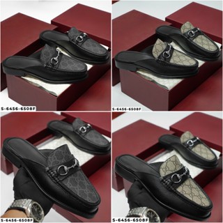 Giày Sục Nam Da Bò Cao Cấp Đế Gỗ Phíp Lót Cao Su Tăng 3.5CM [FREE SHIP] S-6456