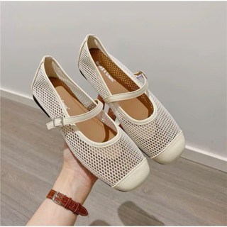 (Chân thon lùi 1sz) Giày Mary Jane lưới thoáng khí, nhẹ êm cho nữ kiểu dáng thời trang vintage Mã 115