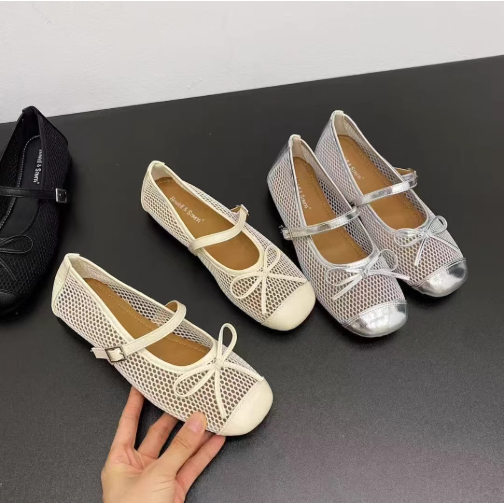 (Chân thon lùi 1sz) Giày Mary Jane lưới thoáng khí, nhẹ êm cho nữ kiểu dáng thời trang vintage Mã 115 | BigBuy360 - bigbuy360.vn