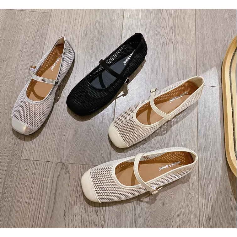 (Chân thon lùi 1sz) Giày Mary Jane lưới thoáng khí, nhẹ êm cho nữ kiểu dáng thời trang vintage Mã 115 | BigBuy360 - bigbuy360.vn