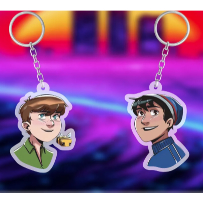 Móc khóa cho túi Dream SMP Dream SMP Tubbo Quackity