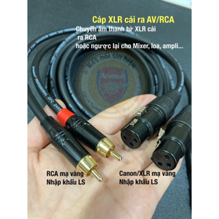  Dây tín hiệu canon XLR đực ra hoa sen rca Av đực hoặc cái hàng chất lượng. Dây canon ra av chuyển xlr ra rca 