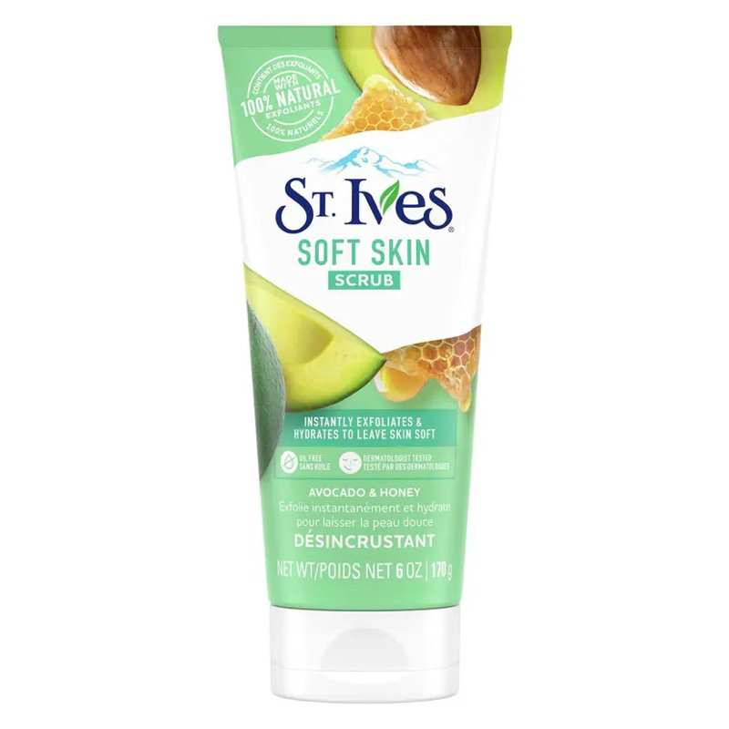 Sữa rửa mặt St Ives Soft Skin Scrub 170g