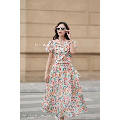 Set Áo Váy Hè Nữ MY WAY Họa Tiết Hoa Dáng Ngắn Trẻ Trụng 5MAB15116 - HT0 #5MCXB2156 - HT0