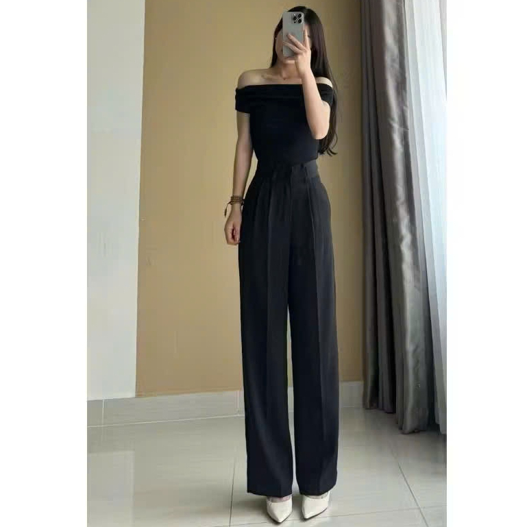[95cm-100cm-105cm- Gol Nhật] Quần Tây Ống Suông Rộng Lưng Cao Chất Gol Nhật Nhiều Màu, Quần Suông Nữ rũ mượt Okélla | BigBuy360 - bigbuy360.vn