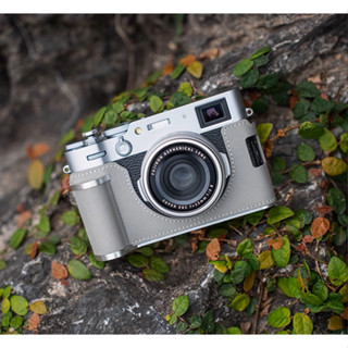   Tặng hotshoe  Bao Da - Halfcase Fujifilm X100VI da thật phối đế hợp kim CNC cao cấp SHELV Xphoto 