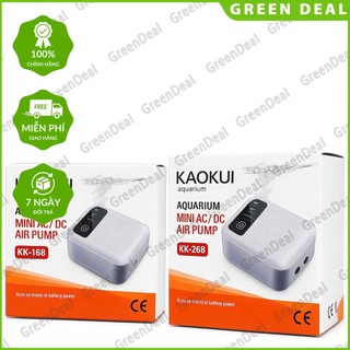  KAOKUI - Mini AC DC Air Pump  KK-168 268  | Máy bơm sủi Oxy pin sạc tích điện cho hồ cá thủy sinh 