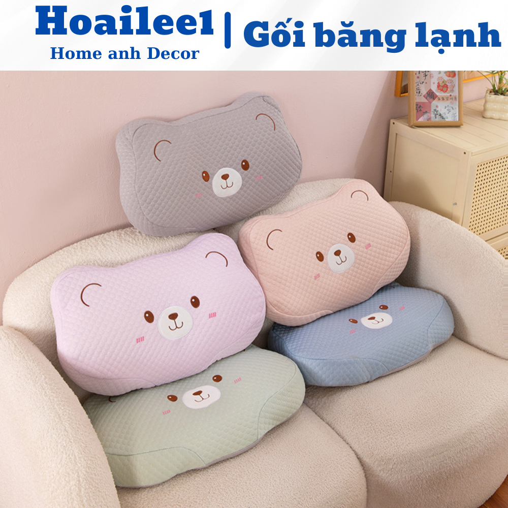 Gối cao su non 5D băng lạnh cho bé  gối cao su non dành cho trẻ em hàng nhập khẩu cao cấp kích thước