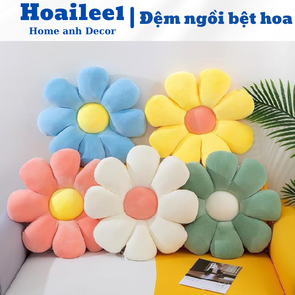 Đệm Ngồi Bệt Họa Tiết Hoa Cúc Dễ Thương Đáng Yêu Lót Bông Mềm Mịn Cho Ghế Sofa / Phòng Ngủ / Văn Phò