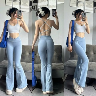  Quần Dài Chất THUN GÂN Ống Loe Q30 Co Giãn Thể Thao Tập Gym -Yoga - Aerobic- Đi chơi GYMMY  Khồng kèm áo  Hàng nhập khẩu 