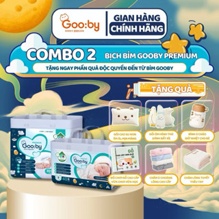 Combo  2 bịch Tã/bỉm Gooby Premium - Chuyên gia bỉm đêm siêu mỏng, chống tràn đủ size cho bé 4 - 25KG