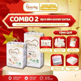   QUÀ MỚI  Combo 2 bịch bỉm Dán  quần Gooby Extra đủ size NB-3XL cho bé 