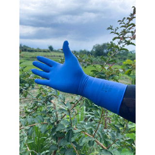 (1 túi 500gr) Găng tay cao su lao động màu xanh dài 30cm,dùng đi cấy,làm vườn,rửa bát,thuỷ hản sản, chống nước