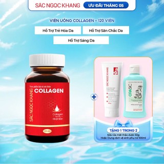  Viên uống collagen Sắc Ngọc Khang  hộp 120v  bí quyết trẻ đẹp cùng thời gian 