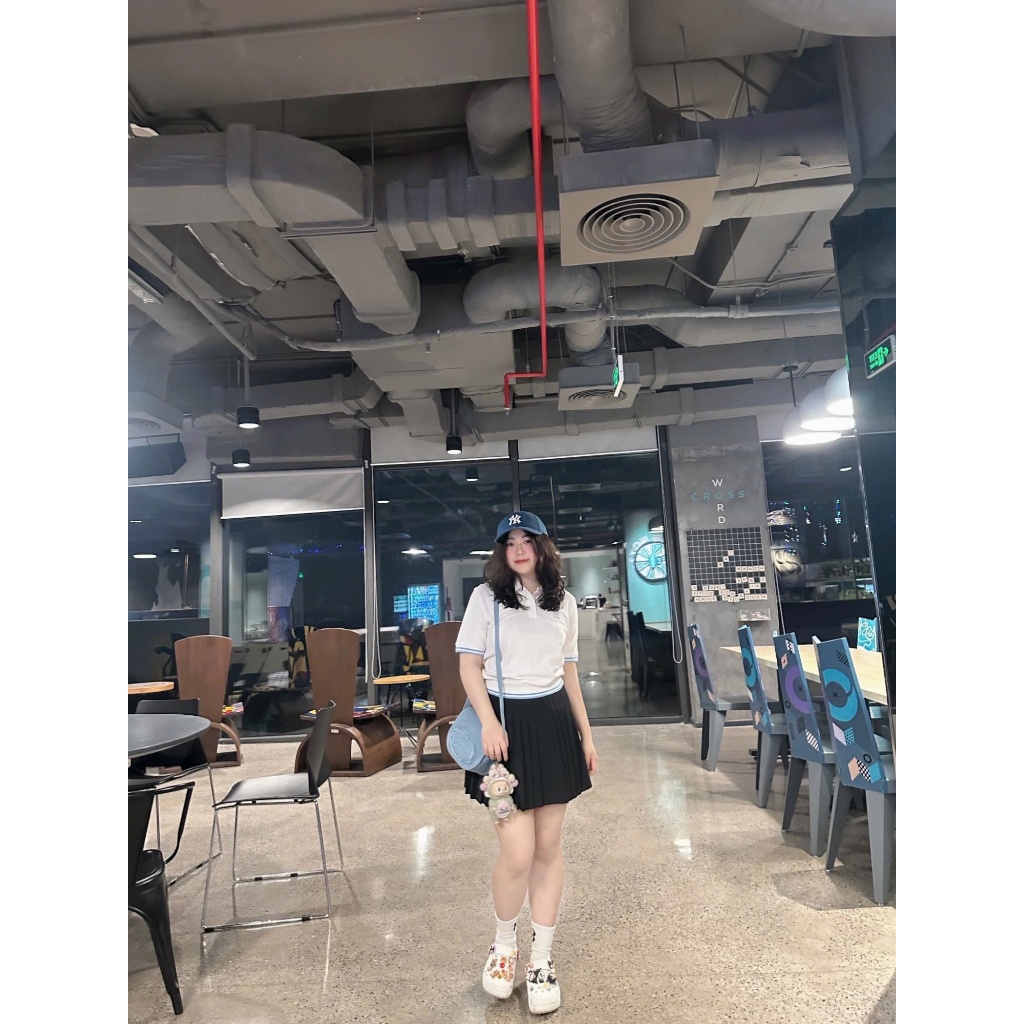 [100% AUTHENTIC - KÈM ẢNH THẬT] Áo Polo Dáng Ngắn MLB Women's Basic Crop Polo T-Shirts NEW YORK YANK