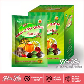 Hộp 10 gói bột rau câu giòn (agar) Rovin