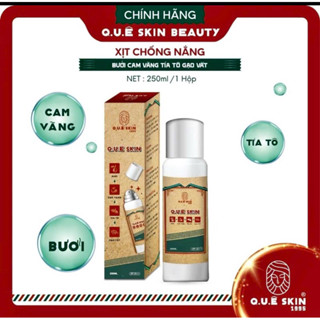 XỊT CHỐNG NẮNG body Quê Skin spf55+ (250ml) hỗ trợ nâng tone dưỡng body dưỡng body