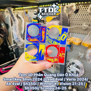 [Chụp Hình Ổ Khoá] Bộ Tem Sticker Phảng Quang Nổi 3D Dán Ổ Khoá Smartkey Vario/Click/Ab160 Lead 2022 …