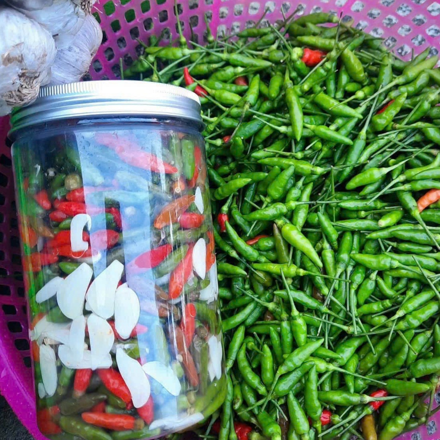 1 lọ Ớt Xiêm Rừng Hòa Bình Xóc muối - Hàng Chuẩn Siêu Thơm,siêu cay,siêu giòn.