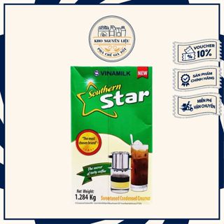 Sữa Đặc Có Đường Ngôi Sao Phương Nam nhãn xanh lá (NSPN) - Hộp giấy 1,284kg