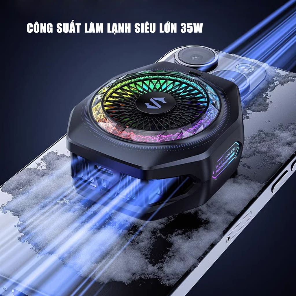 Quạt tản nhiệt gaming Black Shark 5 Pro CoolerFun, công suất 35W, App điều chỉnh Led RGB | BigBuy360 - bigbuy360.vn