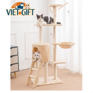 CATTREE Cho Mèo, Nhà Cây Cho Mèo, Trụ Cào Móng Cho Mèo 5 Tầng Có Võng Và Đồ Chơi Đi Kèm - DCCM72