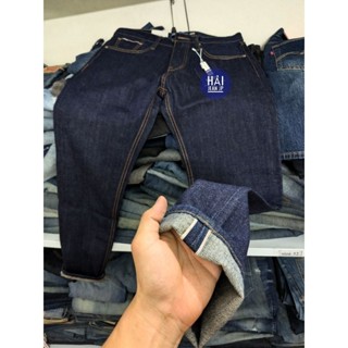   loại vải jean cao cấp  quần jean nam lv vải nhật selvedge denim xanh tím than indigo 