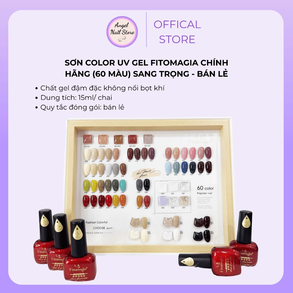 [Bán Lẻ] Sơn Gel UV FITOMAGIA 60 Màu Chính Hãng Sang Trọng - Angel Nail Store