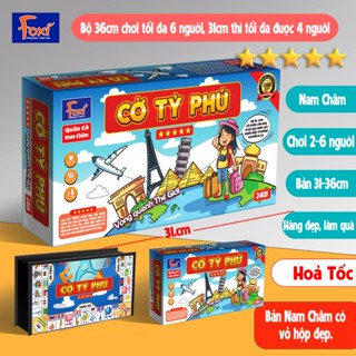 Cờ Tỷ Phú-Tỉ Phú thế giới foxi-monopoly-Size 31-36cm-đồ chơi board game luyện tư duy kinh doanh