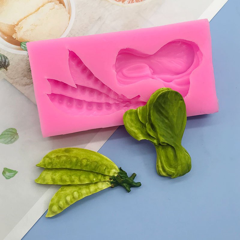 Khuôn silicon rau cải chip cải thìa rau đậu